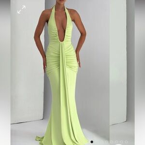 Baby Boo Sleeveless Plunge Neck Gown
